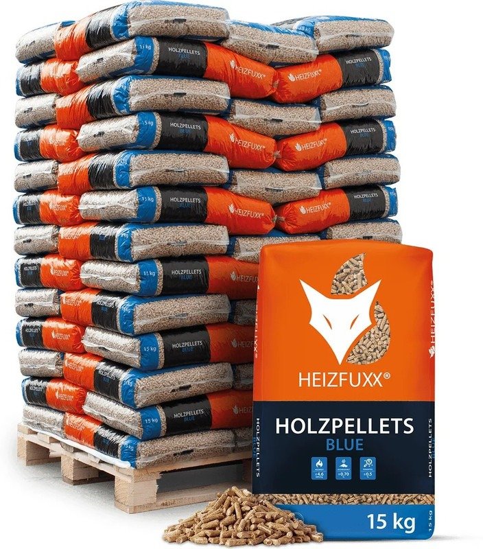 Heizfuxx Blue Holzpellets – 975 kg (65 x 15 kg)