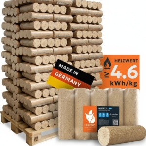 Heizfuxx Nestro XL Blue Holzbriketts 960 kg Palette – Premium Holzbriketts mit langer Brenndauer